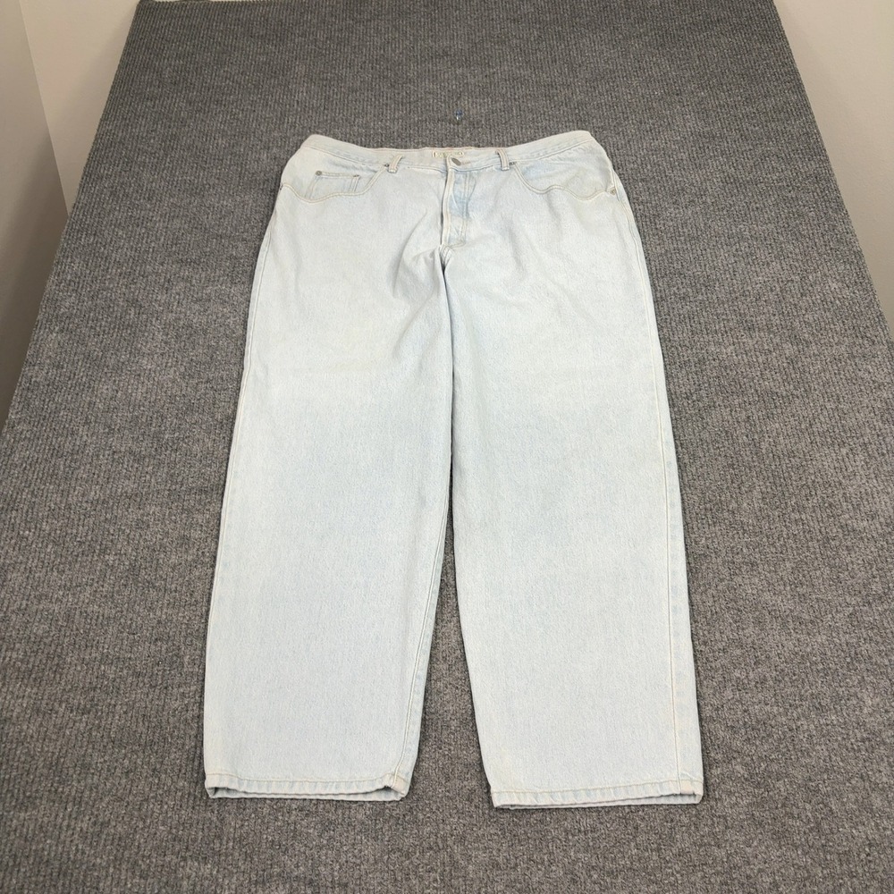 Vintage Guess Jeans Mens 42 Light Blue‎ High Rise Relaxed Tapered Made in USA